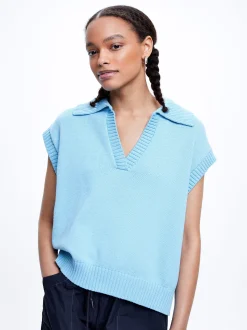 Knitted V-Neck Vest|Parfois Discount