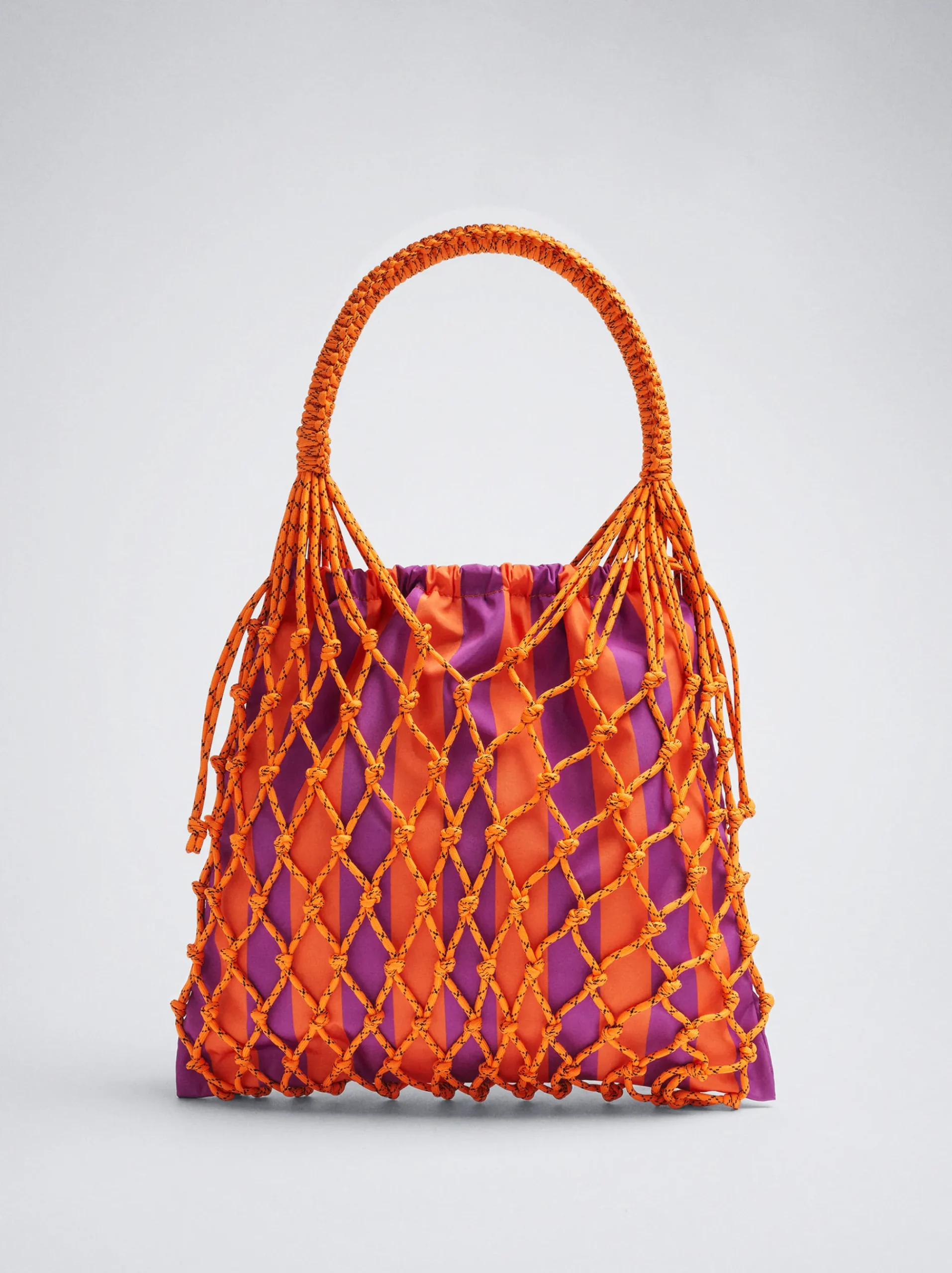 Knotted Cord Bag With Stripes|Parfois Cheap