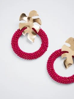 Leaf Earrings With Beads|Parfois New