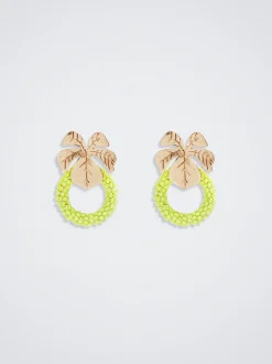 Leaf Earrings With Beads|Parfois Store