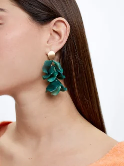 Leaf Earrings With Resin|Parfois Online