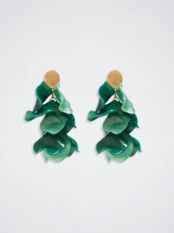 Leaf Earrings With Resin|Parfois Online