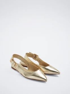 Leather Slingback Ballerinas|Parfois Sale