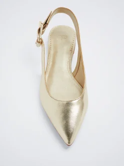Leather Slingback Ballerinas|Parfois Sale