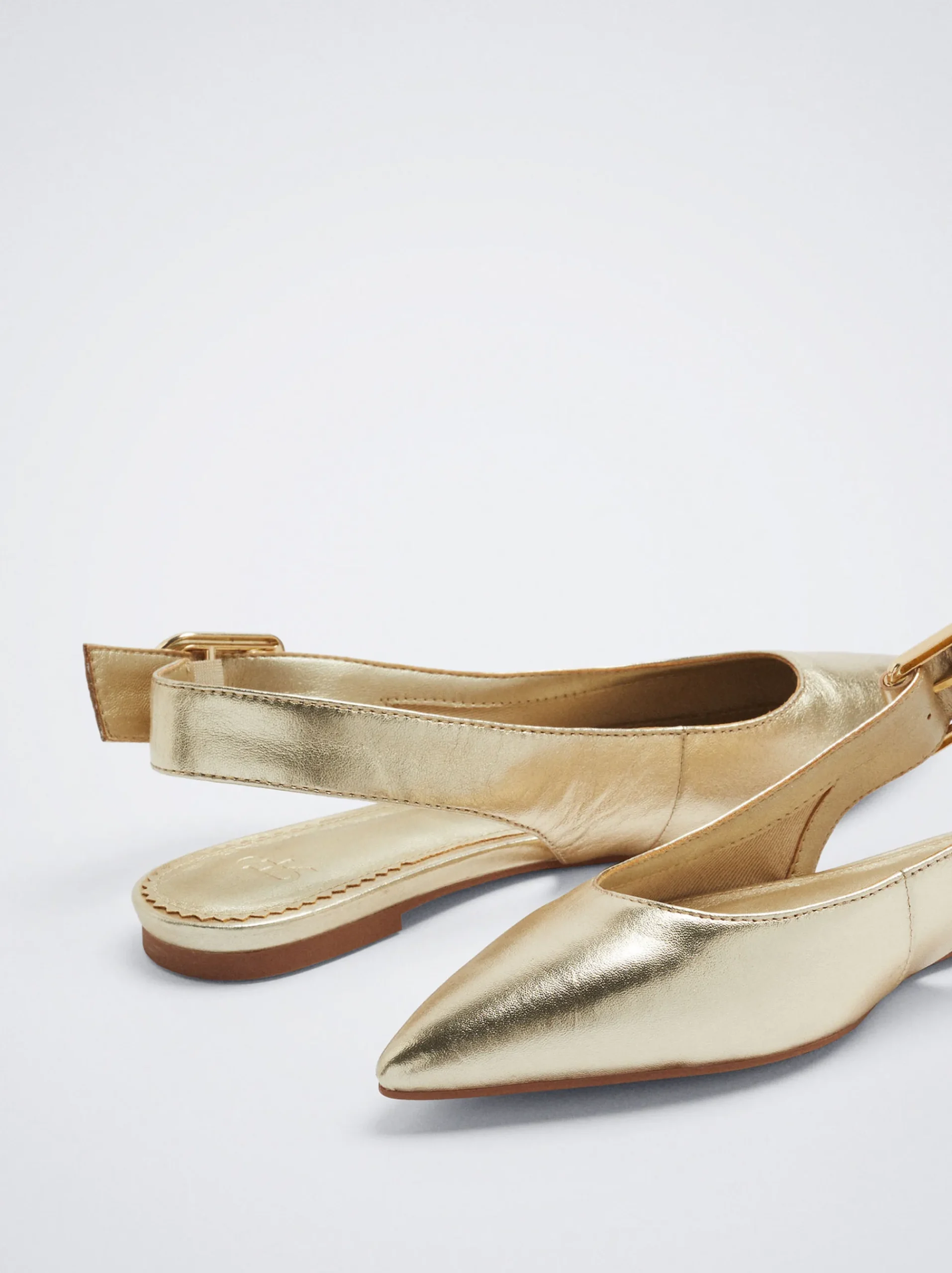 Leather Slingback Ballerinas|Parfois Sale