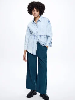 Linen Wide Leg Pants|Parfois Sale