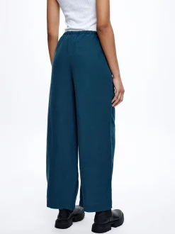 Linen Wide Leg Pants|Parfois Sale