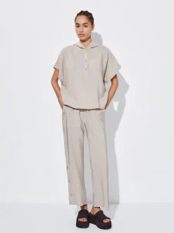 Loose-Fitting Trousers With Buttons|Parfois Shop