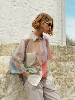 Lyocell Geometric Printed Shirt|Parfois Sale