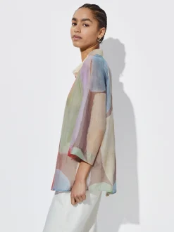Lyocell Geometric Printed Shirt|Parfois Sale