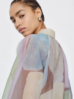 Lyocell Geometric Printed Shirt|Parfois Sale