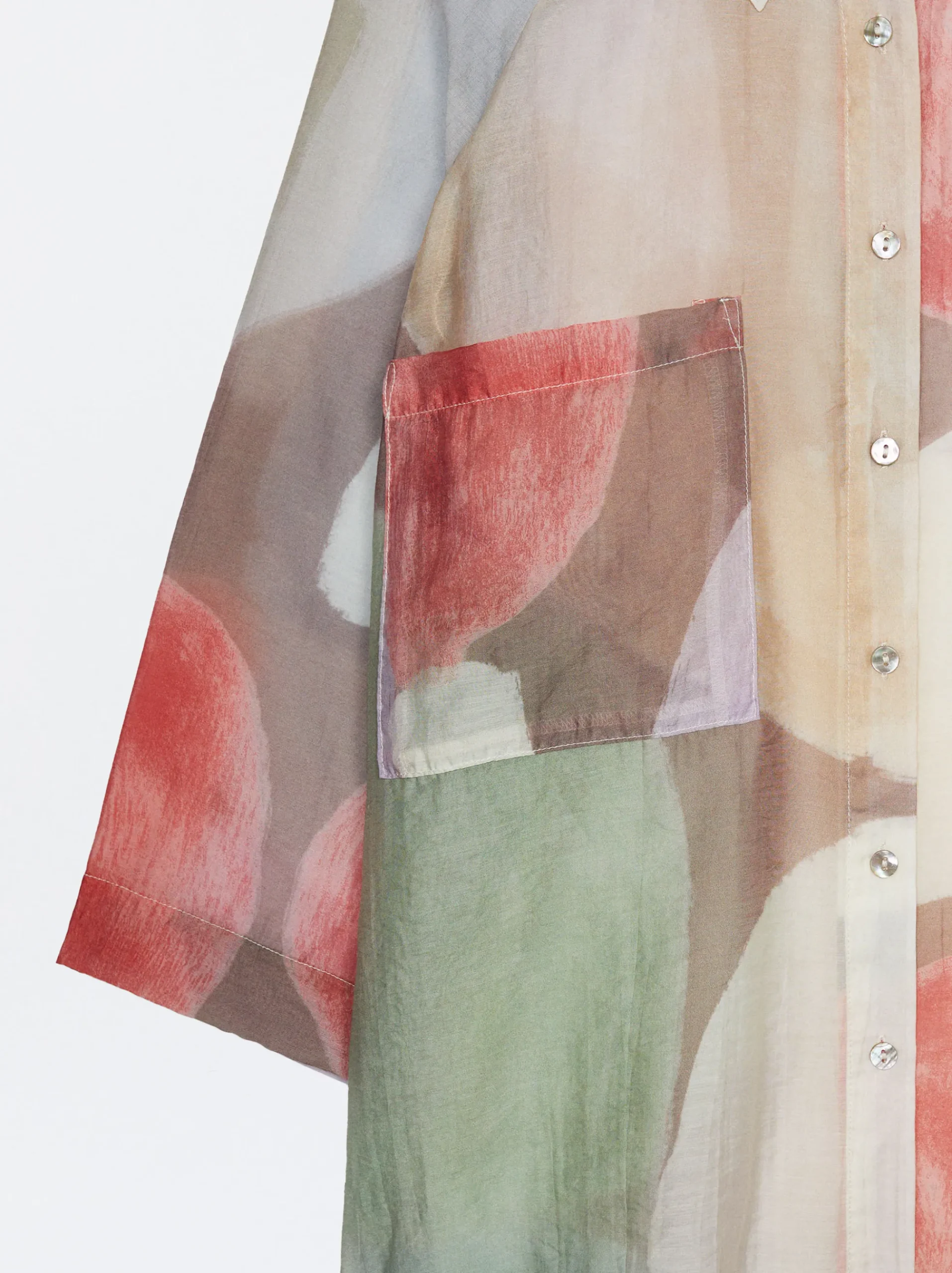Lyocell Geometric Printed Shirt|Parfois Sale
