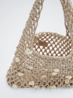 Mesh Bag With Shells And Strass|Parfois Store