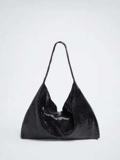 Mesh Fabric Shoulder Bag|Parfois Flash Sale