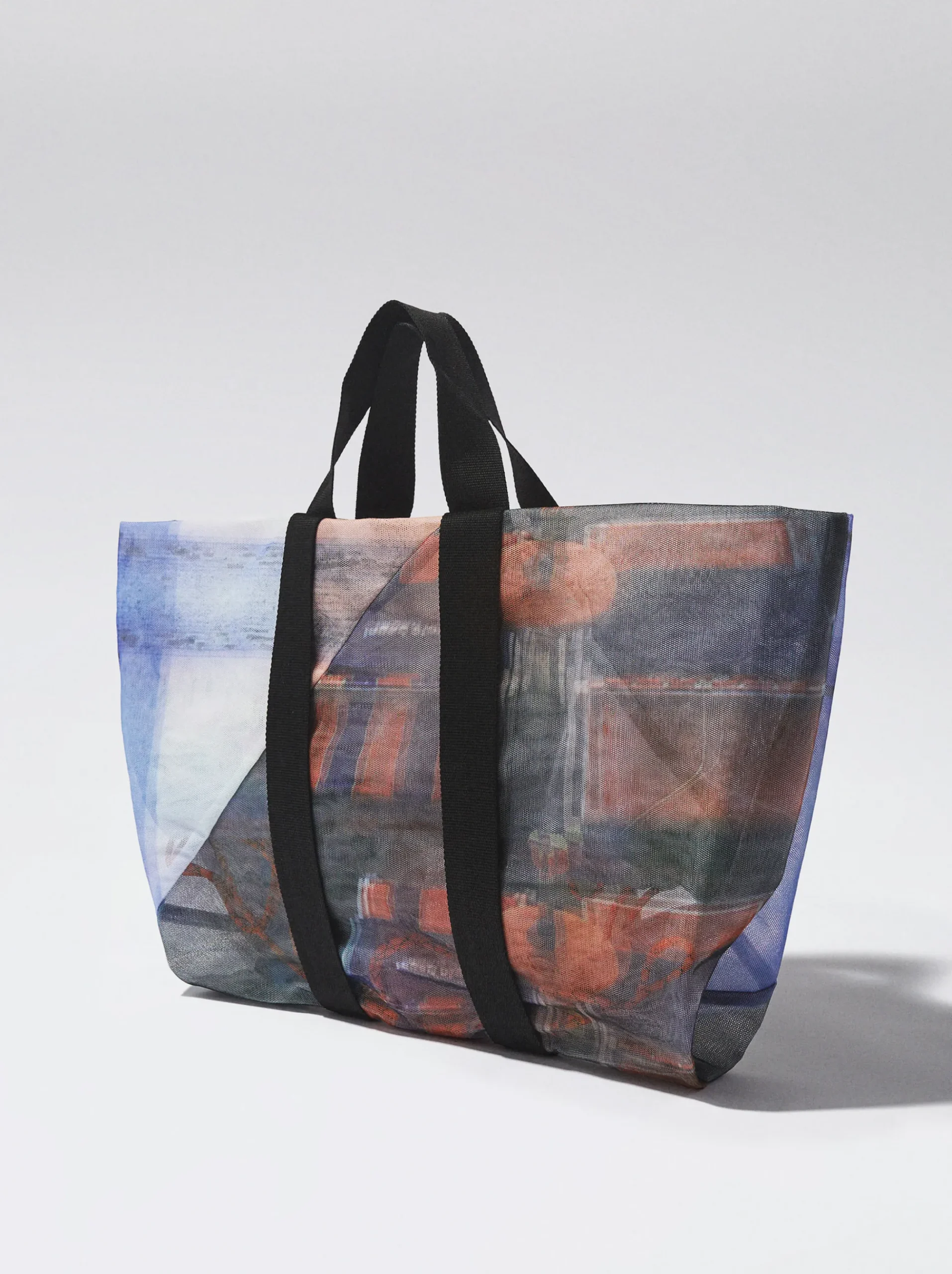 Mesh Fabric Tote Bag|Parfois Clearance