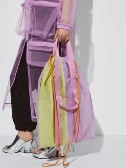 Mesh Fabric Tote Bag|Parfois Online