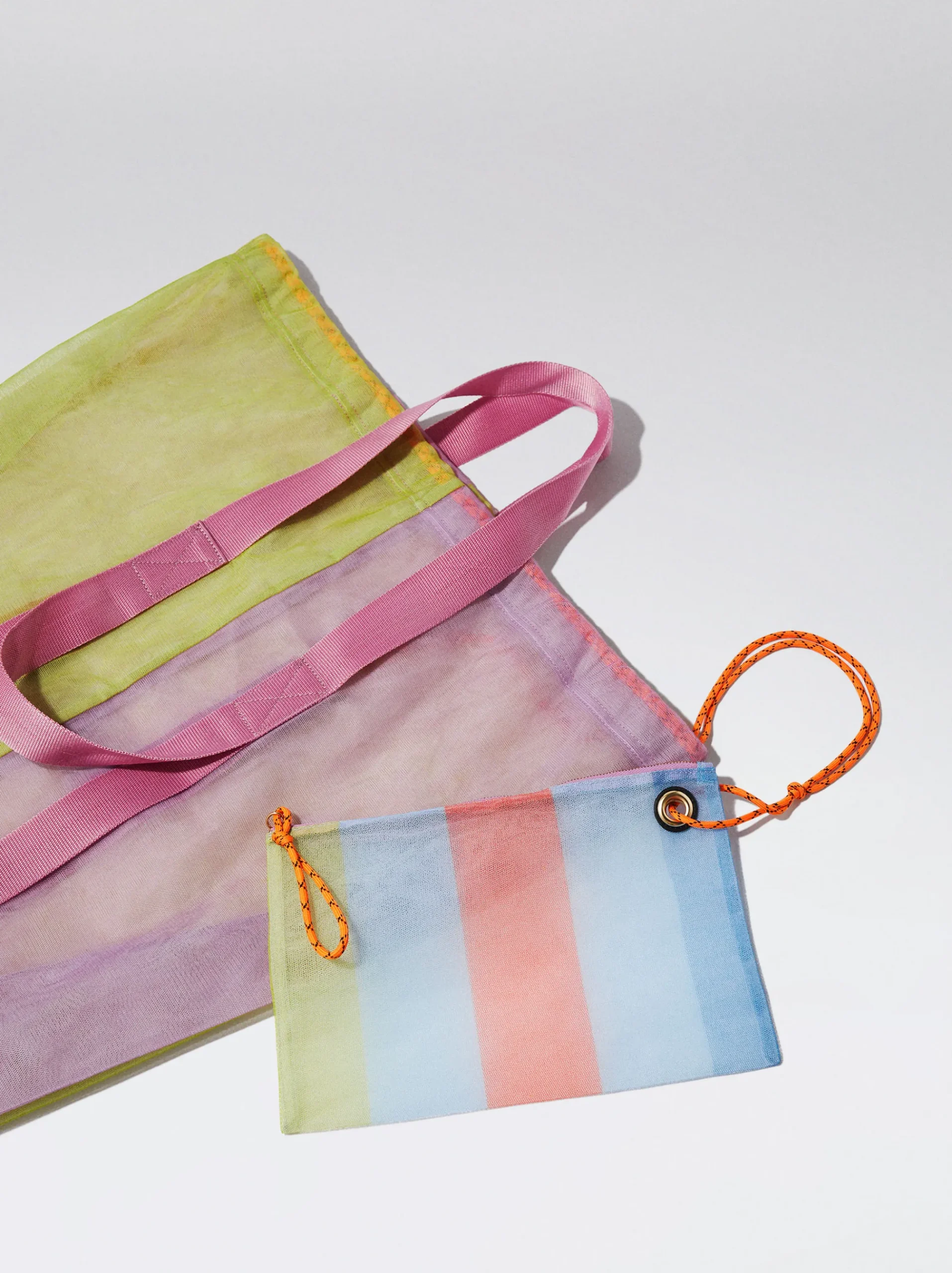 Mesh Fabric Tote Bag|Parfois Online