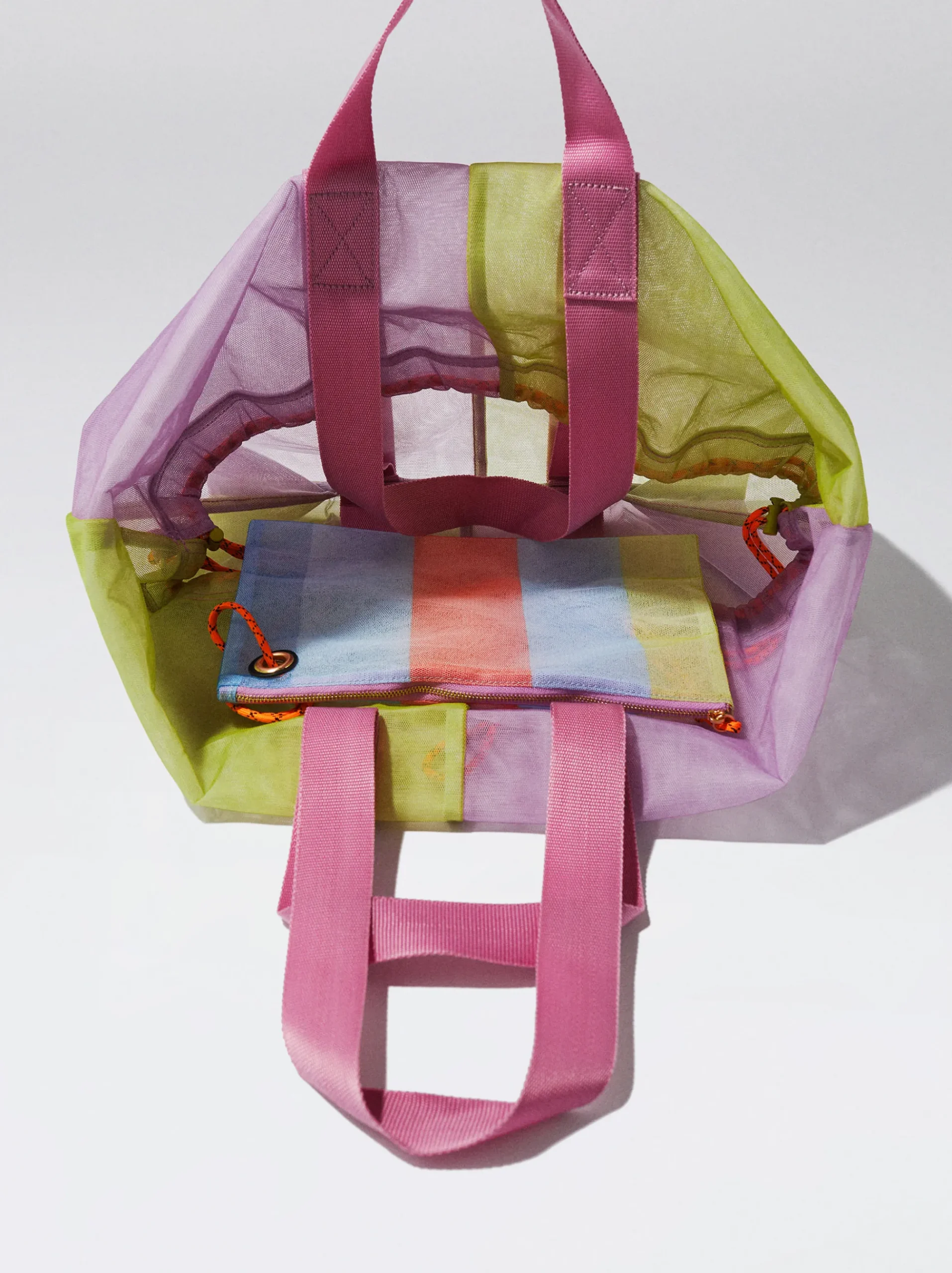 Mesh Fabric Tote Bag|Parfois Online