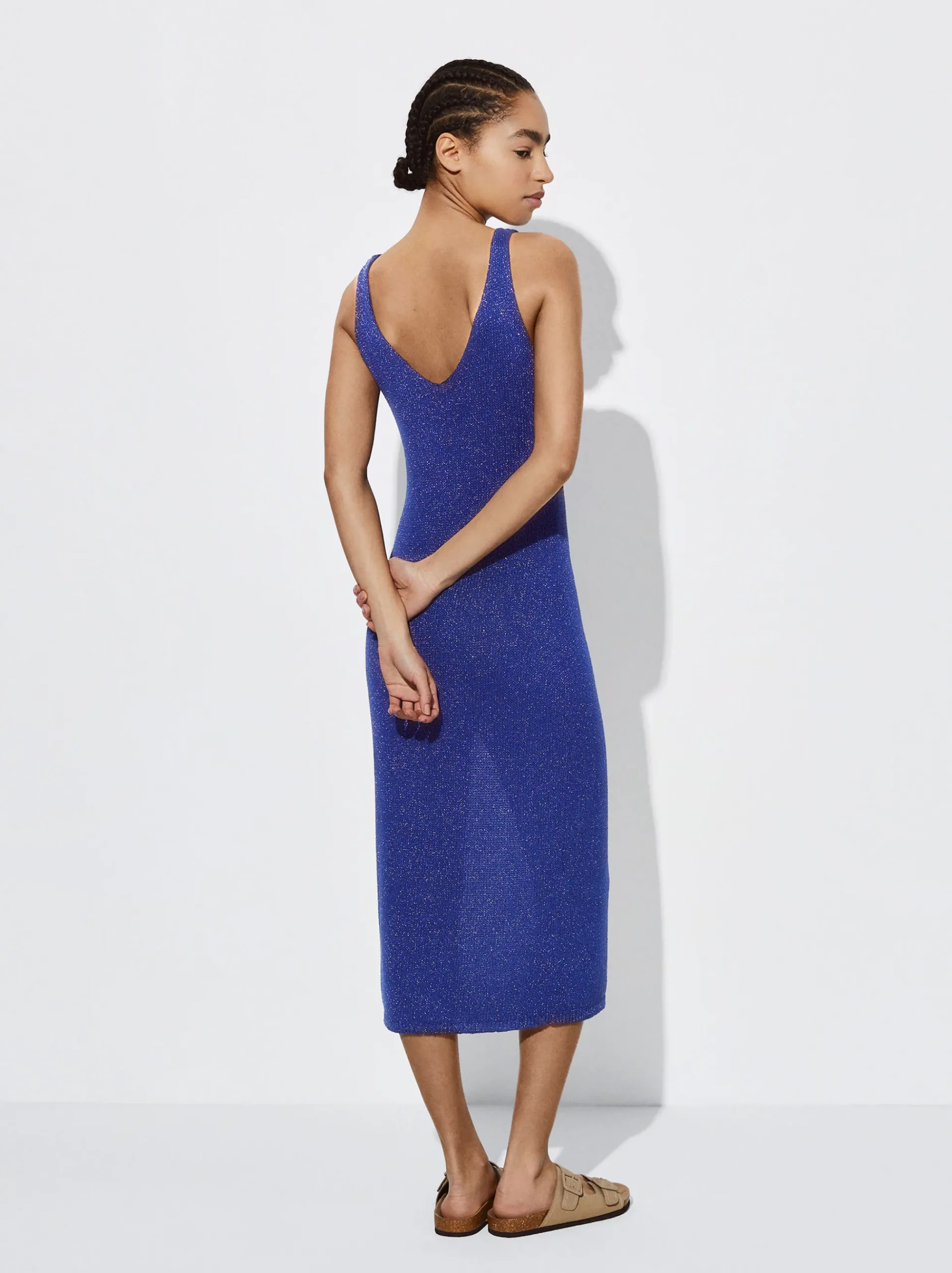 Metallic Fabric Knitted Dress|Parfois Hot