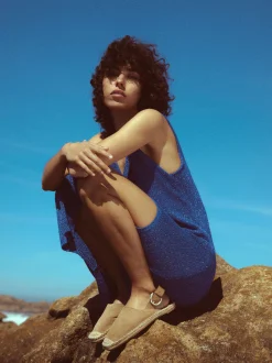Metallic Fabric Knitted Dress|Parfois Hot