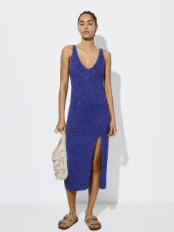 Metallic Fabric Knitted Dress|Parfois Discount