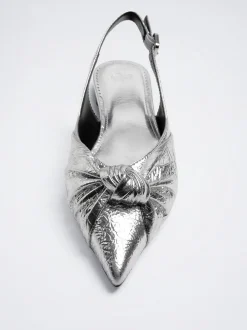 Metallic Slingback Ballerinas|Parfois New