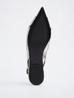 Metallic Slingback Ballerinas|Parfois New