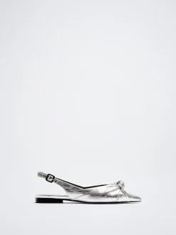 Metallic Slingback Ballerinas|Parfois Cheap