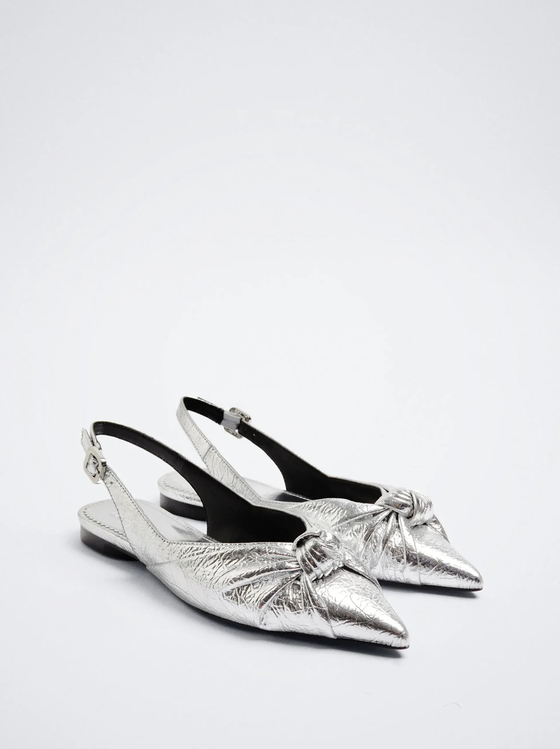 Metallic Slingback Ballerinas|Parfois Cheap