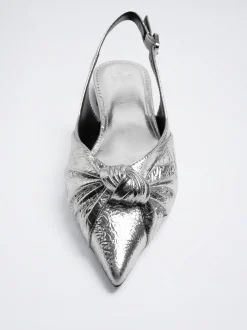 Metallic Slingback Ballerinas|Parfois Cheap