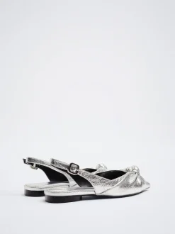 Metallic Slingback Ballerinas|Parfois Cheap
