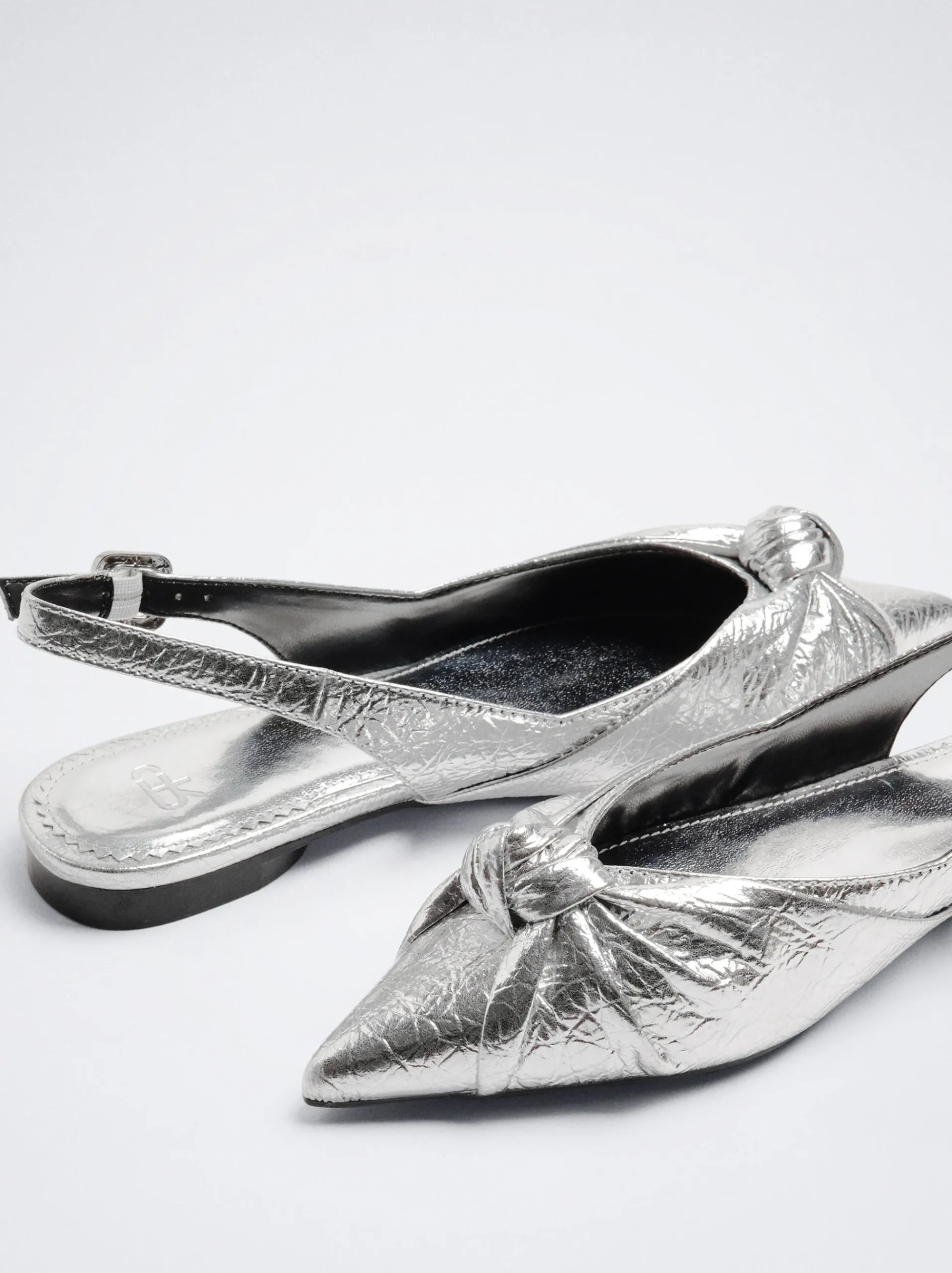 Metallic Slingback Ballerinas|Parfois Cheap