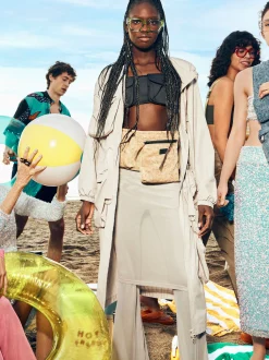 Midi Skirt With Elastic Waistband|Parfois Store