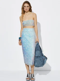 Midi Skirt With Sequins|Parfois Flash Sale