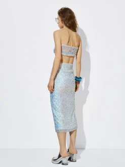 Midi Skirt With Sequins|Parfois Flash Sale