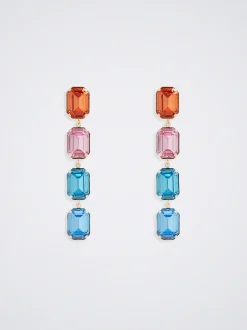 Multicoloured Crystal Earrings|Parfois Hot