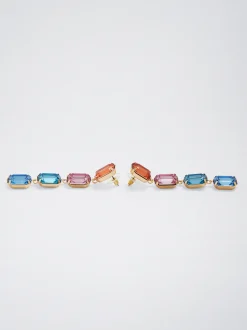 Multicoloured Crystal Earrings|Parfois Hot