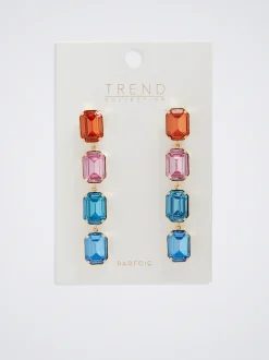 Multicoloured Crystal Earrings|Parfois Hot