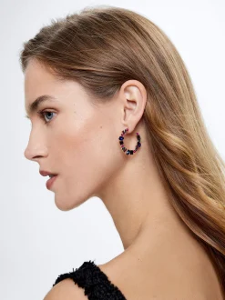 Multicoloured Hoop Earrings|Parfois Flash Sale