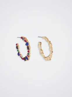 Multicoloured Hoop Earrings|Parfois Flash Sale