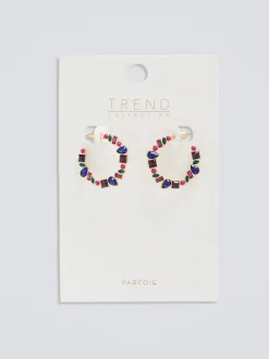 Multicoloured Hoop Earrings|Parfois Flash Sale