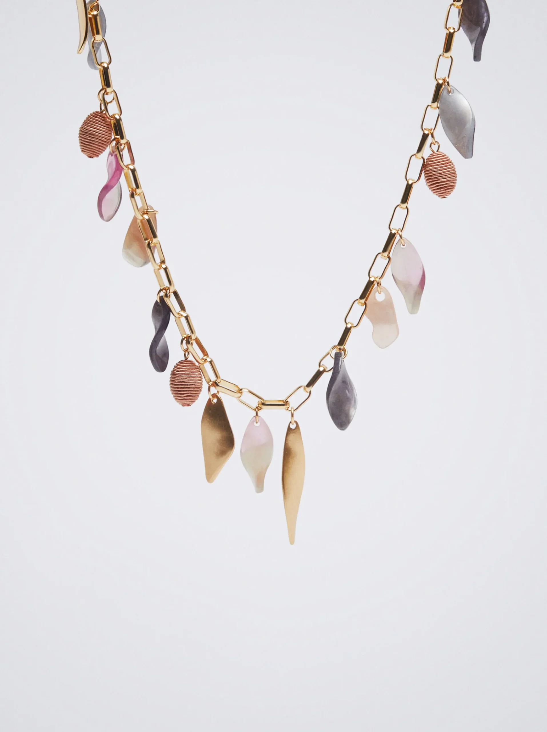 Multicoloured Necklace With Resin|Parfois Outlet