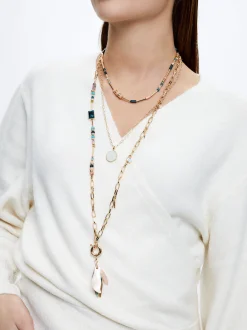 Multicoloured Necklace With Resin|Parfois Clearance