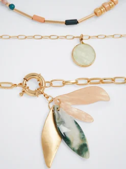 Multicoloured Necklace With Resin|Parfois Clearance