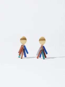 Multicoloured Resin Earrings|Parfois Store