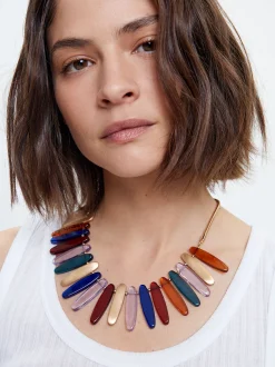 Multicoloured Resin Necklace|Parfois Store