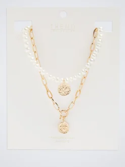 Necklace Set With Freshwater Pearl|Parfois Clearance