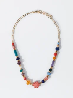Necklace With Ceramic And Wood|Parfois Clearance