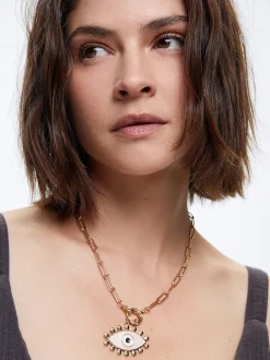 Necklace With Eye Charm|Parfois Online