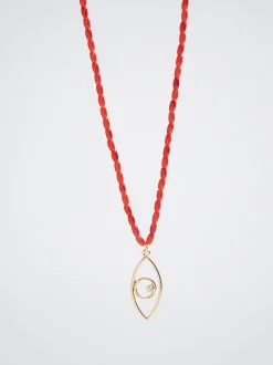 Necklace With Eye Charm And Strass|Parfois Clearance